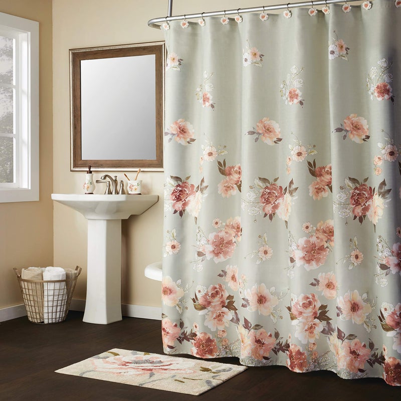 SKL Home Holland Floral Shower Curtain, Sage - Image 3